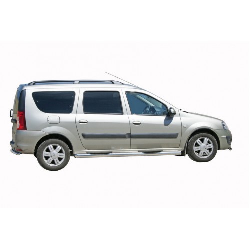 Защита порогов Труба с проступью d76 нерж.